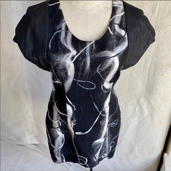 Anthropologie S Textured Swirl Art Punk Mini Dress - Picture 8 of 8